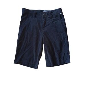 Volcom Men's Boy's Chino Walk Shorts Black Size 26 Flat Front Casual Skate